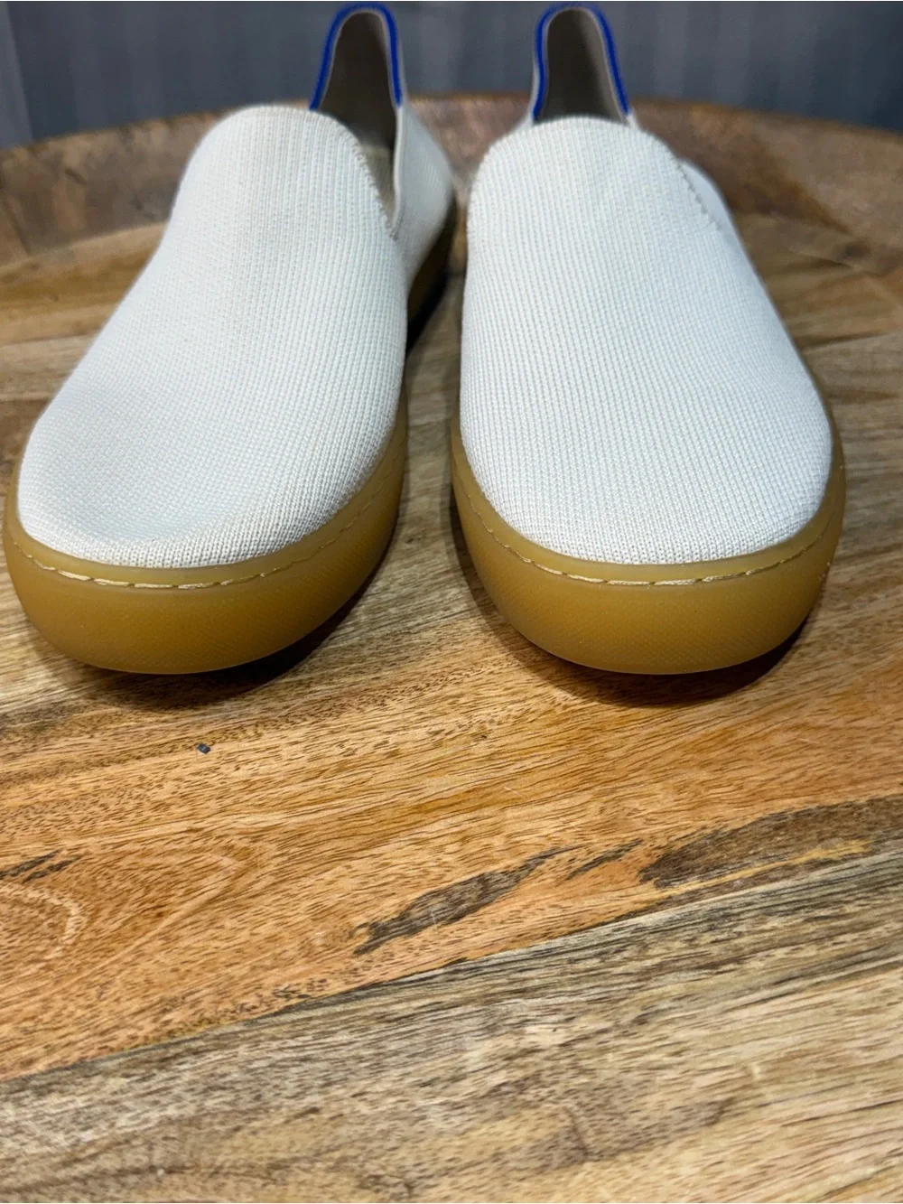 Slip On Sneakers Rothy’s Womens 8 Cream Gum Sole Knit Everyday Preppy